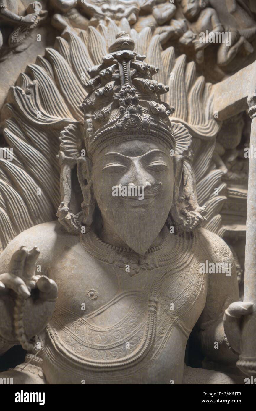 Agni. Bhubaneshwar, XIVe siècle après JC. Banque D'Images Agni. Bhubaneshwar, XIVe siècle après JC. Banque D'Images