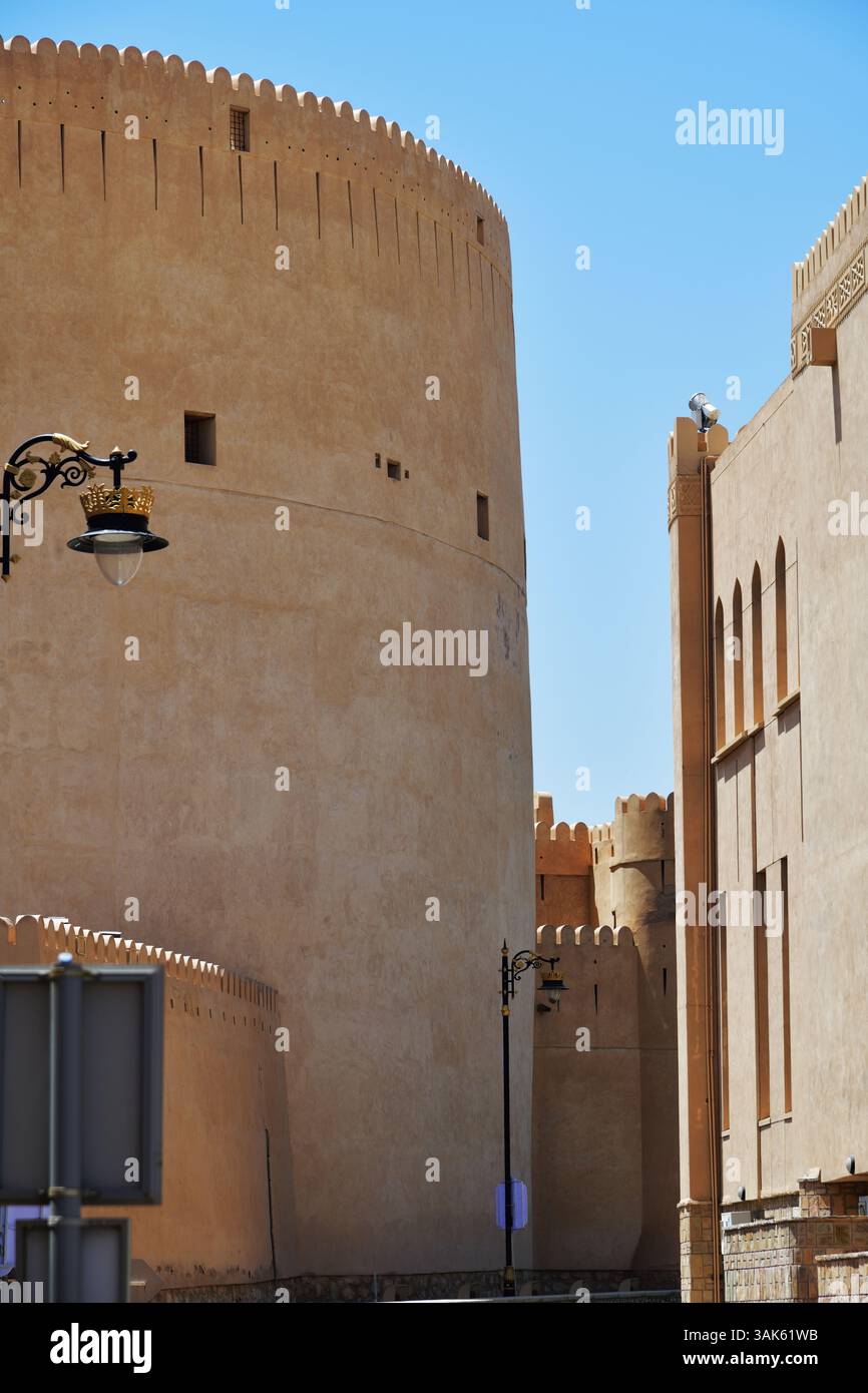 Fort historique de Nizwa, Sultanat d'Oman Banque D'Images