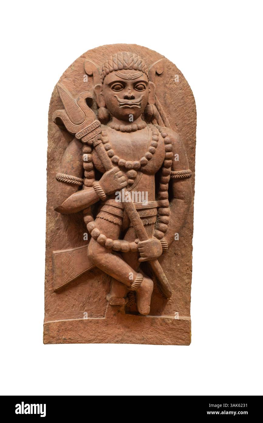 Gardien de porte de Shiva. Période : C. 12ème - 13ème cent. Ce, style : Ganga, provenance : Junagarh, Sundargarh, matériau : grès. La sculpture est la porte Banque D'Images Gardien de porte de Shiva. Période : C. 12ème - 13ème cent. Ce, style : Ganga, provenance : Junagarh, Sundargarh, matériau : grès. La sculpture est la porte Banque D'Images