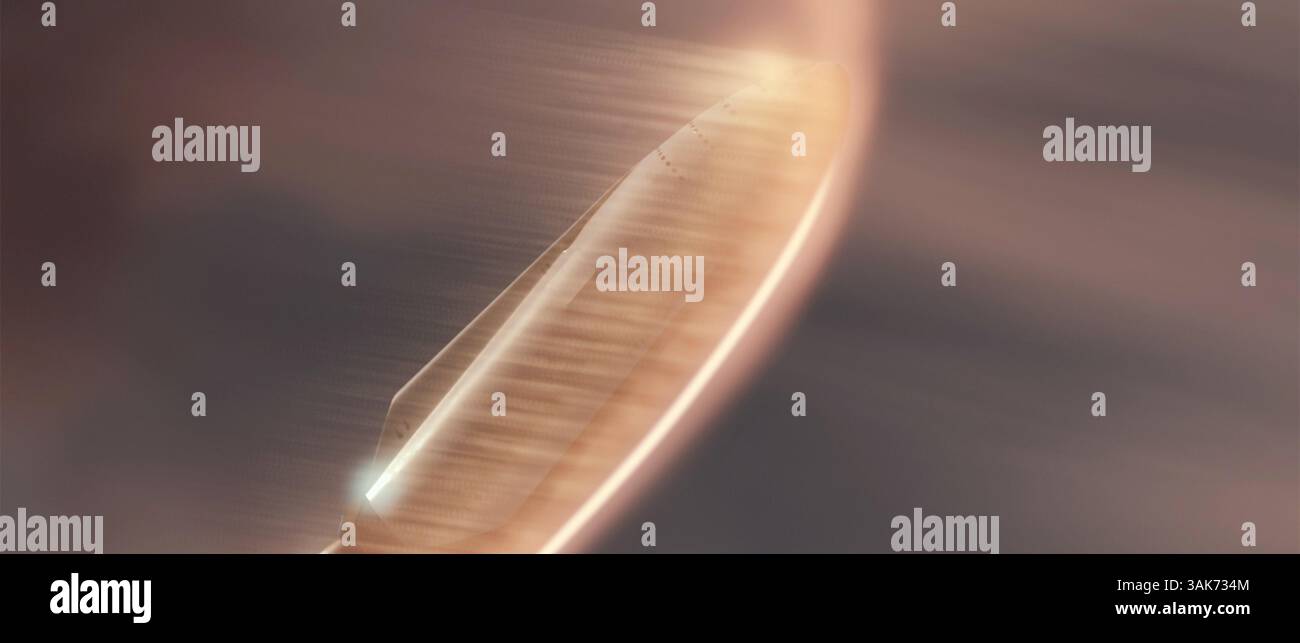 27 septembre 2016 - Hawthorne, CA, États-Unis d'Amérique - illustration conceptuelle d'artistes du système de transport interplanétaire SpaceX qui combinera la fusée la plus puissante jamais construite avec un vaisseau spatial conçu pour transporter au moins 100 personnes vers mars par vol. Les ITS réutilisables aideront l'humanité à établir une colonie permanente et autonome sur la planète rouge dans les 50 à 100 prochaines années. (Crédit image : © SpaceX/NASA via ZUMA Wire) Banque D'Images