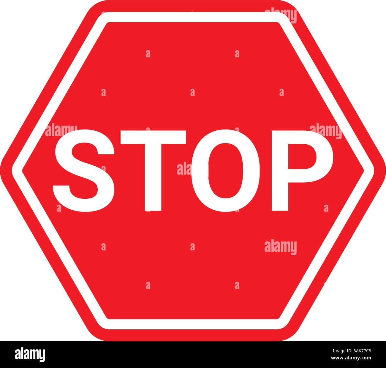 Panneaux stop rouges minimalistes isolés sur fond transparent Illustration de Vecteur