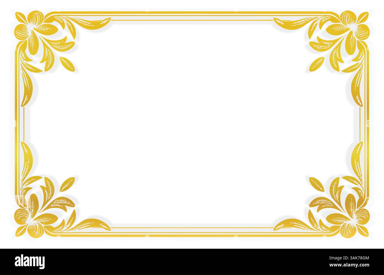 Bordure décorative minimaliste Illustration de Vecteur