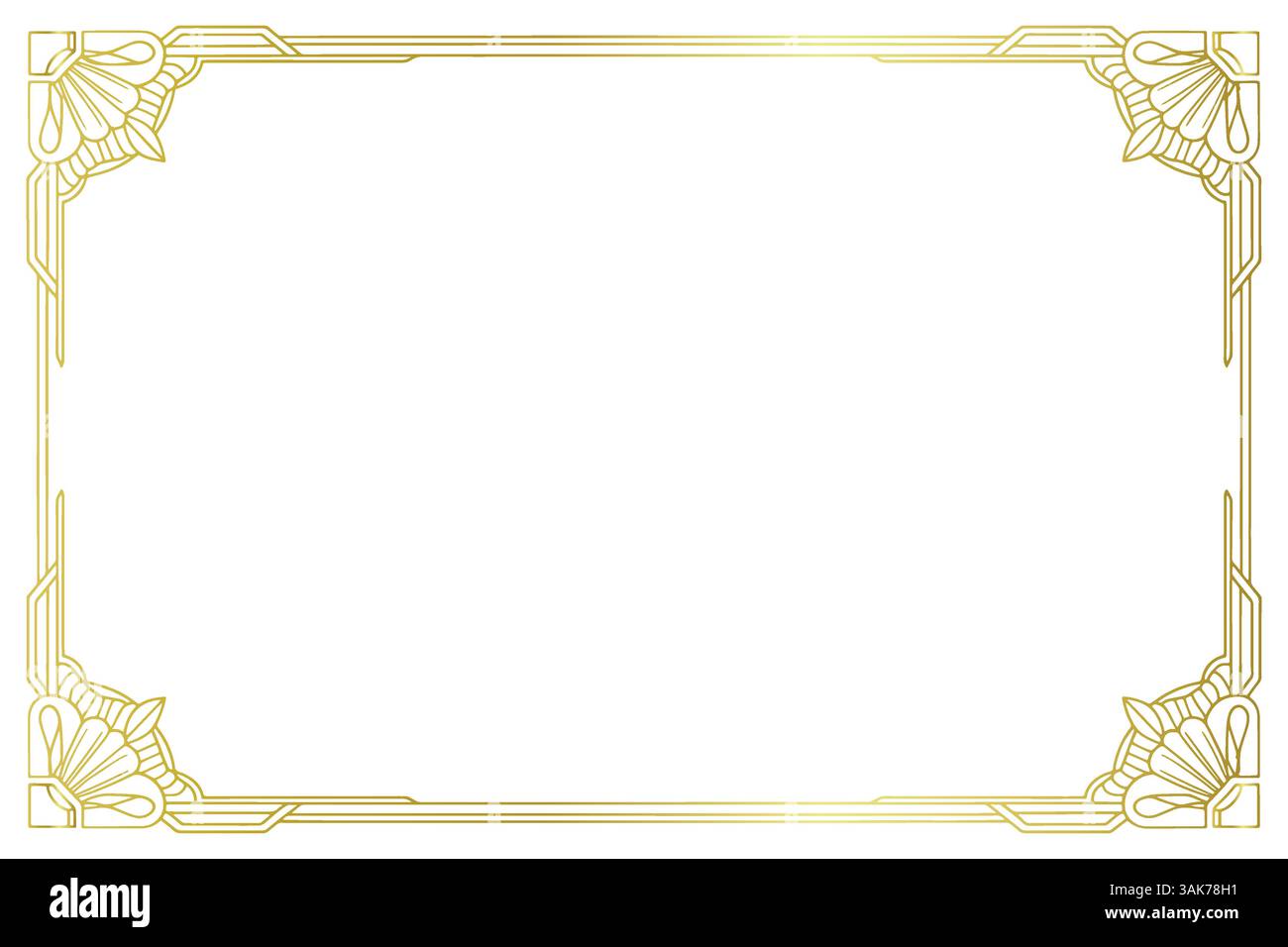 Bordure décorative minimaliste Illustration de Vecteur
