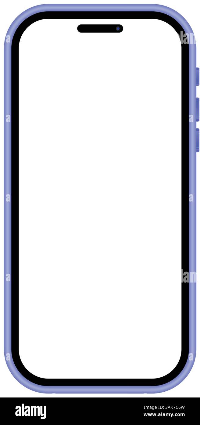 Maquette vectorielle de smartphone minimaliste – illustration de l'appareil mobile à écran vide Illustration de Vecteur