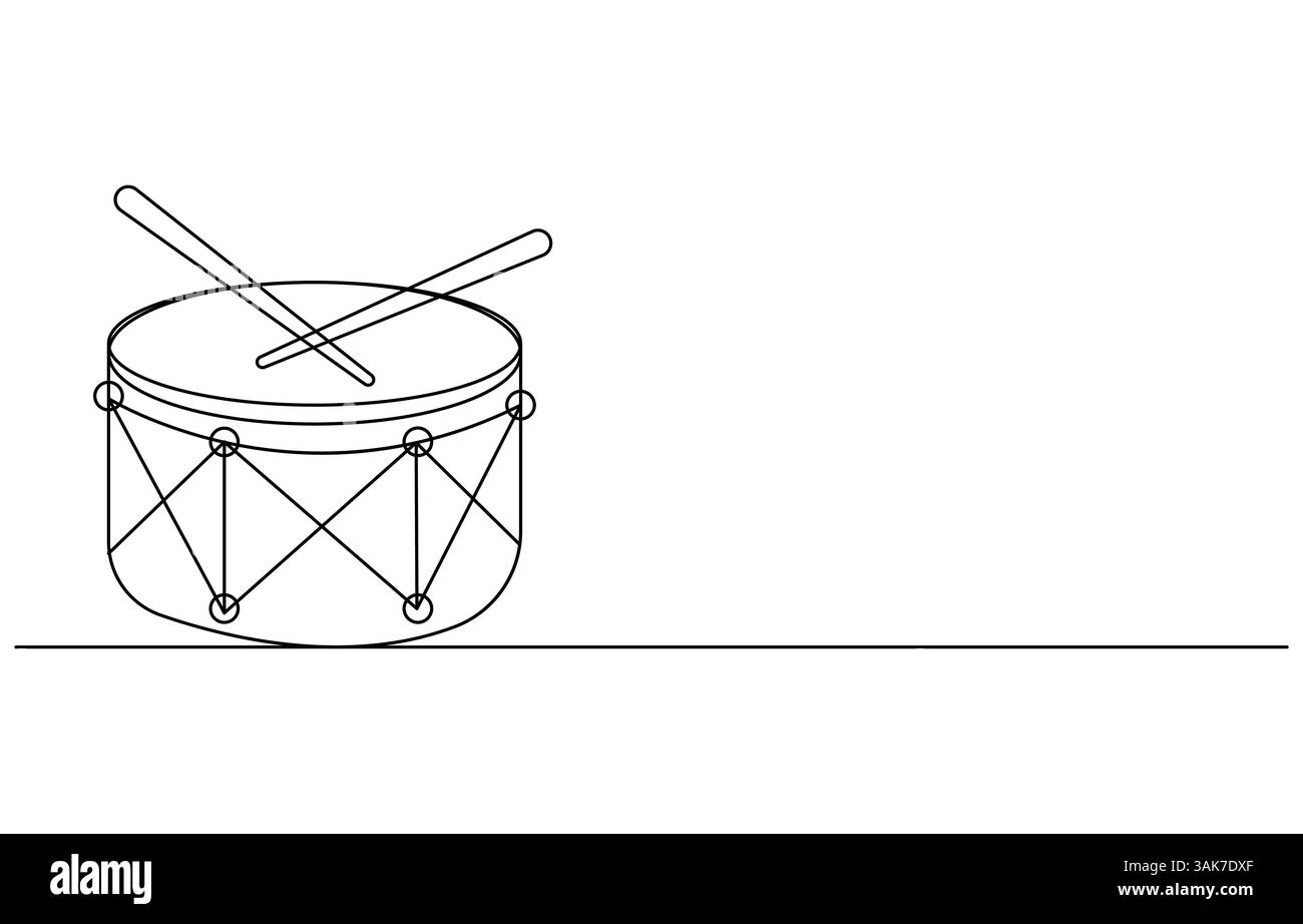 concept de la journée mondiale de la musique dessin d'une ligne Illustration de Vecteur
