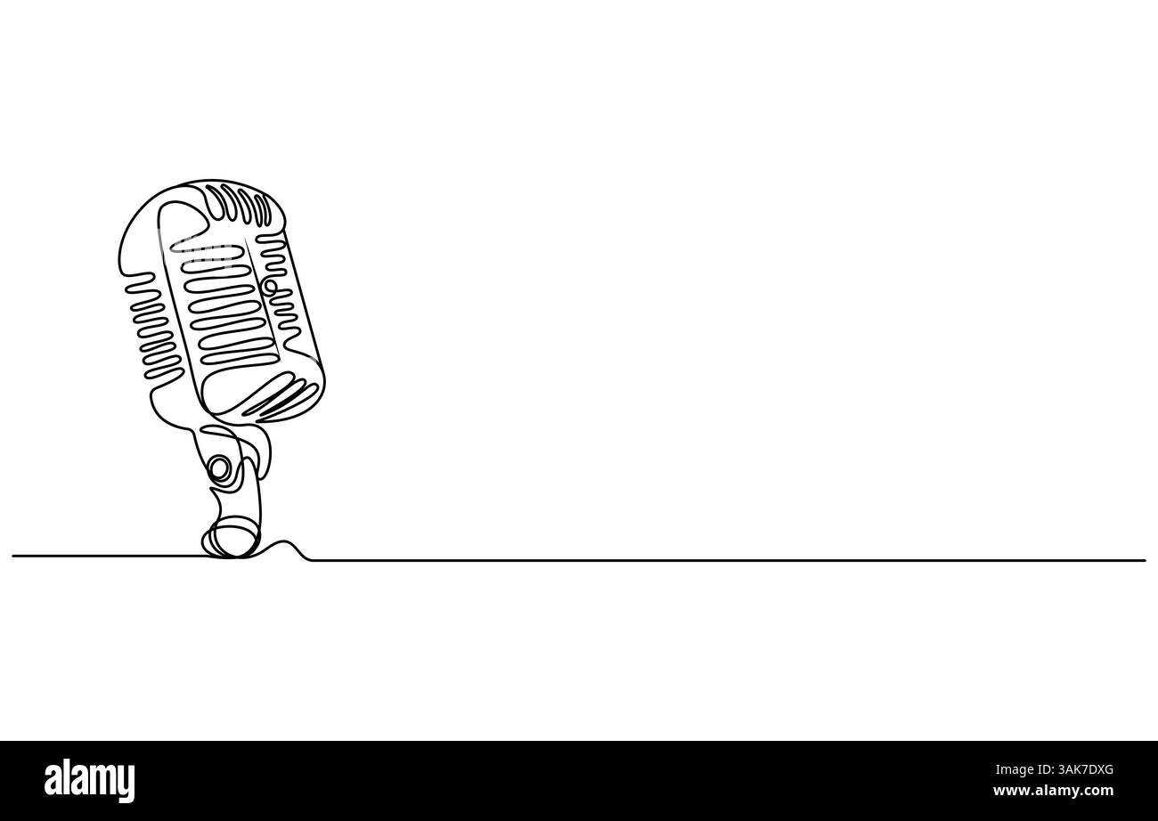 concept de la journée mondiale de la musique dessin d'une ligne Illustration de Vecteur