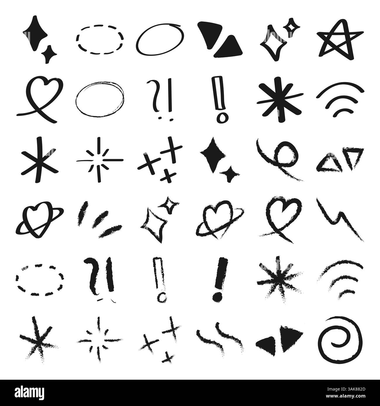 Ensemble de différentes flèches et bulles de parole, éléments de dessin à la main, griffonnages, croquis pour votre conception, noir et blanc Illustration de Vecteur