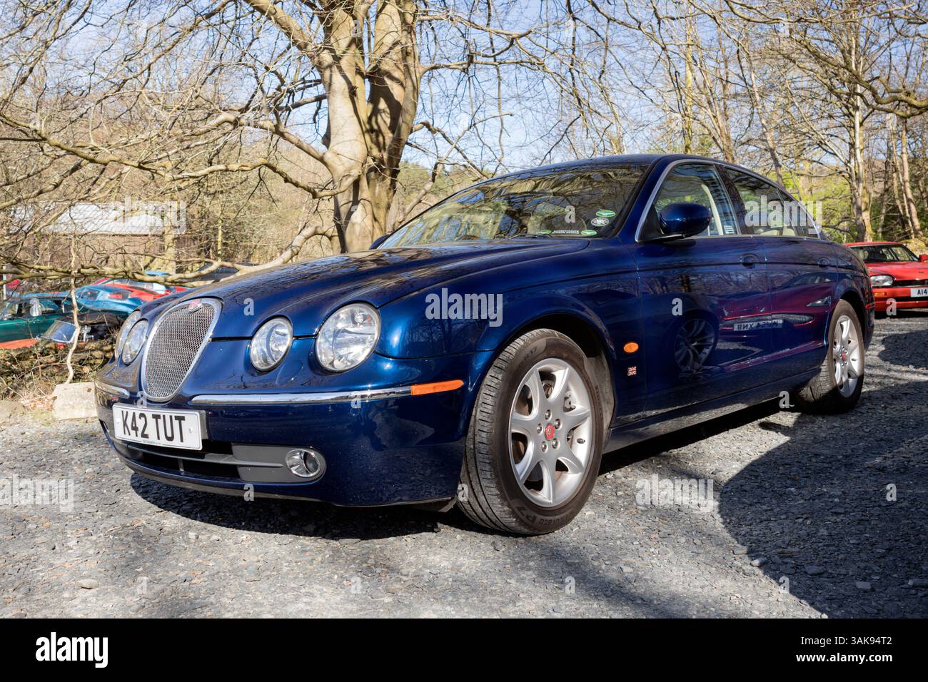 Jaguar S type. Lakeland Historic car Club rencontre 2025. Banque D'Images