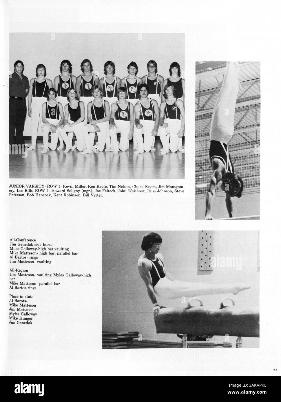 Le Park Center High Yearbook 1977 donne un aperçu de la vie étudiante de l'école, y compris l'athlétisme, les événements sociaux et la participation des professeurs pendant l'année scolaire 1972-1973. Banque D'Images