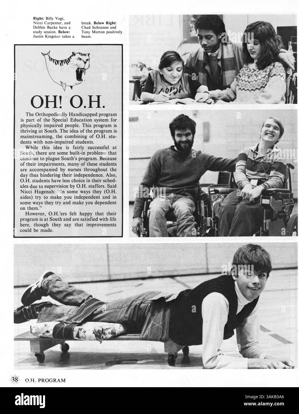 L'annuaire South High pour 1986 présente les faits saillants de l'année scolaire 1985-1986-1998, y compris les réalisations des élèves, les profils des enseignants, les compétitions sportives et les événements scolaires importants. Banque D'Images