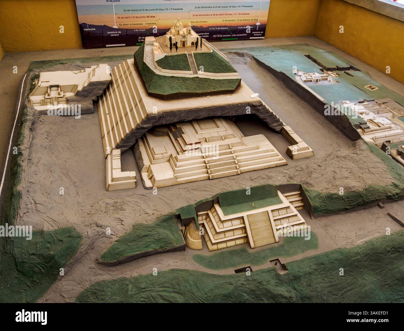 Musée de la Grande Pyramide, intérieur, Cholula, État de Puebla, Mexique Banque D'Images