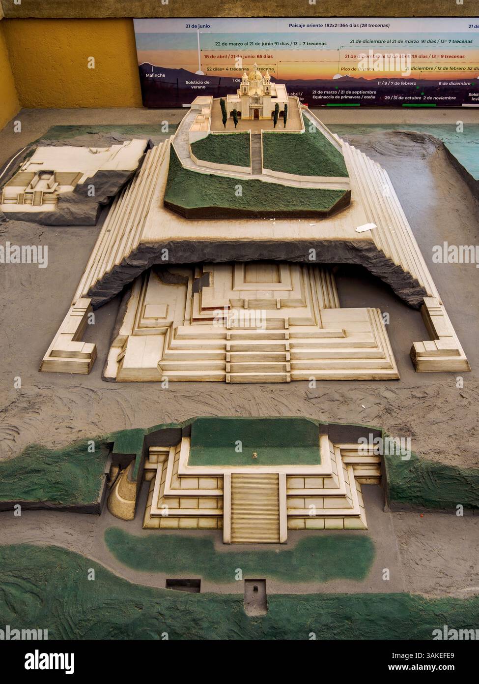 Musée de la Grande Pyramide, intérieur, Cholula, État de Puebla, Mexique Banque D'Images