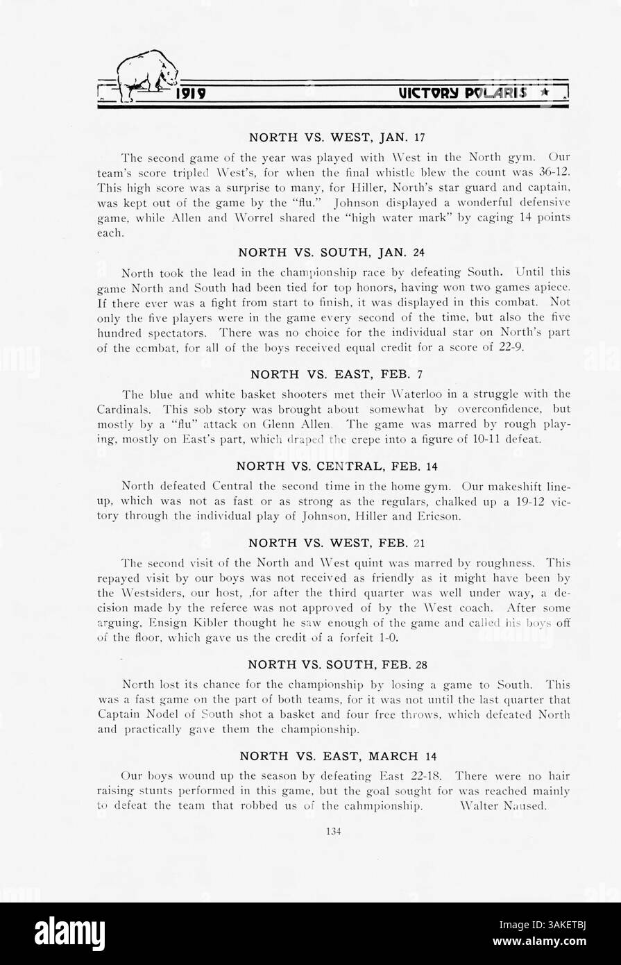 Le Polaris Yearbook 1919 du North High School met en valeur la participation des élèves à l'athlétisme, aux clubs et aux universitaires, tout en soulignant l'importance de l'histoire afro-américaine au cours de l'année scolaire 1918-1919/09. Banque D'Images