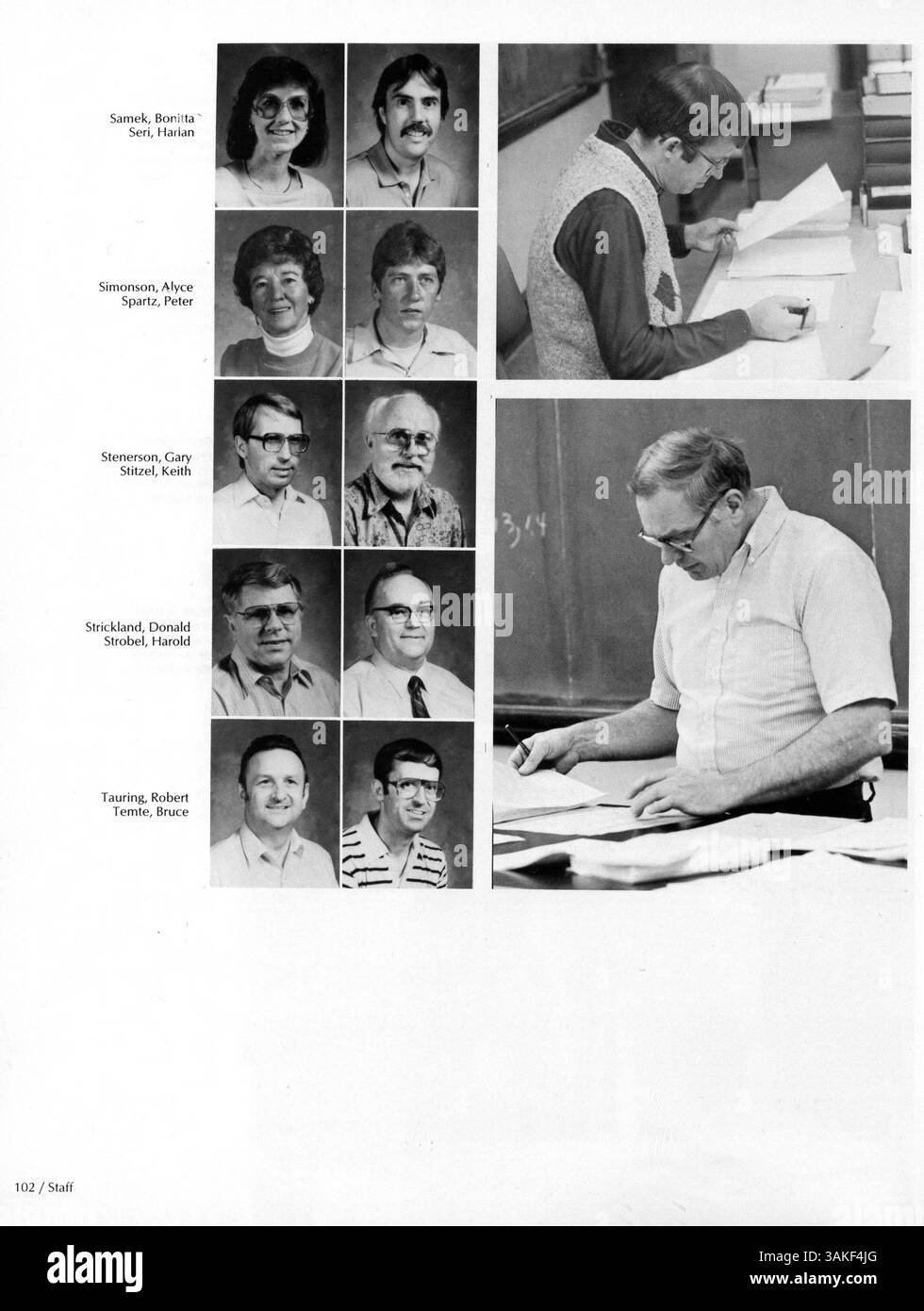 L'annuaire 'Wahian' 1986 commémore le 60e anniversaire de l'école secondaire Washburn, mettant en vedette les étudiants, les enseignants, l'athlétisme, les clubs, et des événements de l'année académique 1985-1986. Banque D'Images