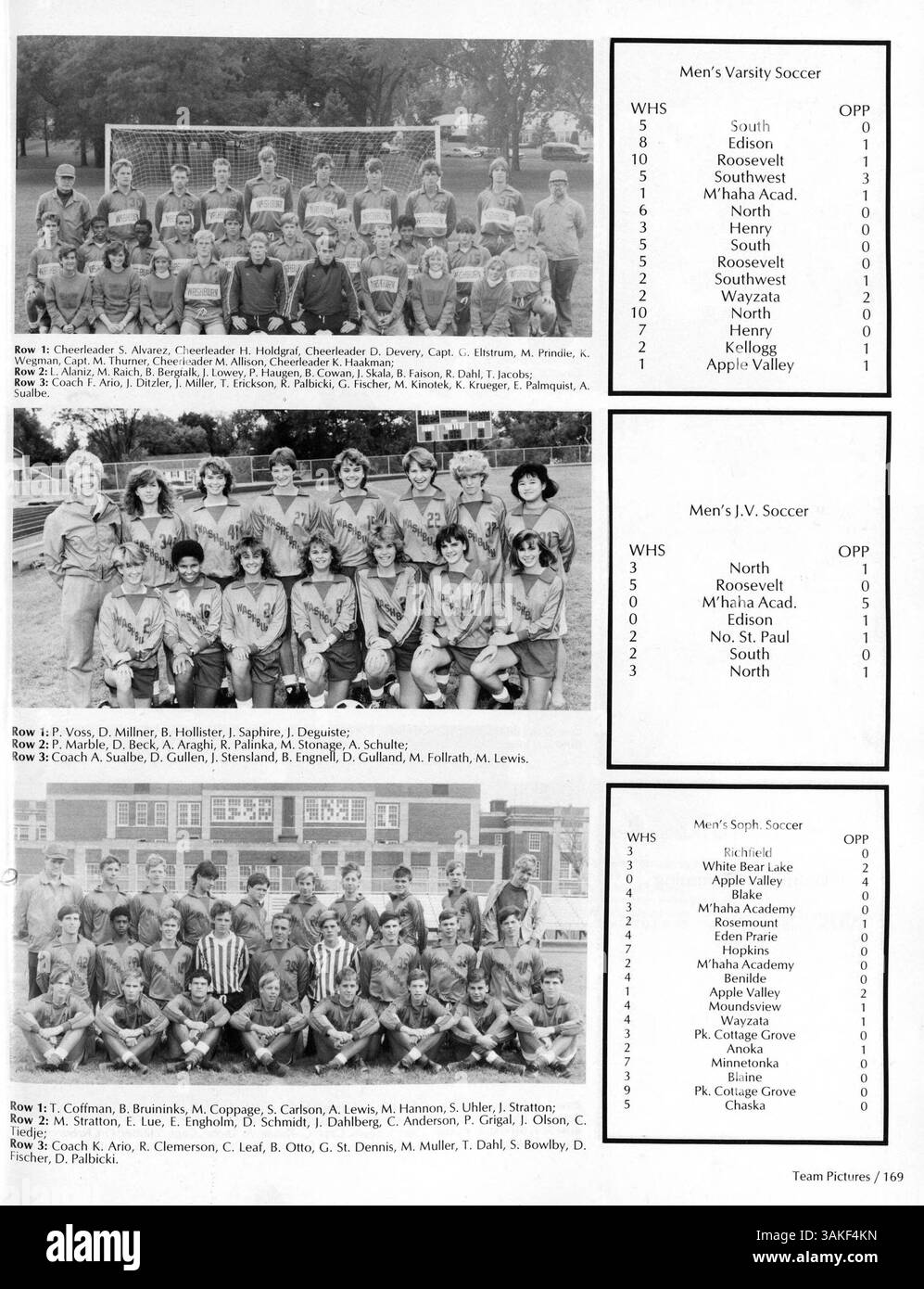 L’annuaire Wahian 1986 célèbre le 60e anniversaire de Washburn High, mettant en vedette les étudiants, les professeurs, l’athlétisme et d’autres événements importants de l’année scolaire 1985-1986. Banque D'Images