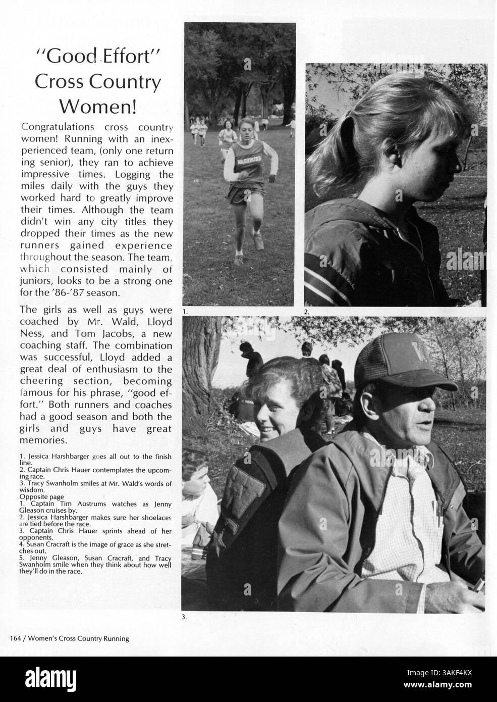 L'annuaire Wahian 1986 célèbre le 60e anniversaire de Washburn High, mettant en lumière l'année scolaire 1985-1986 à travers des photos d'élèves, d'enseignants, de clubs et d'événements sportifs. Banque D'Images