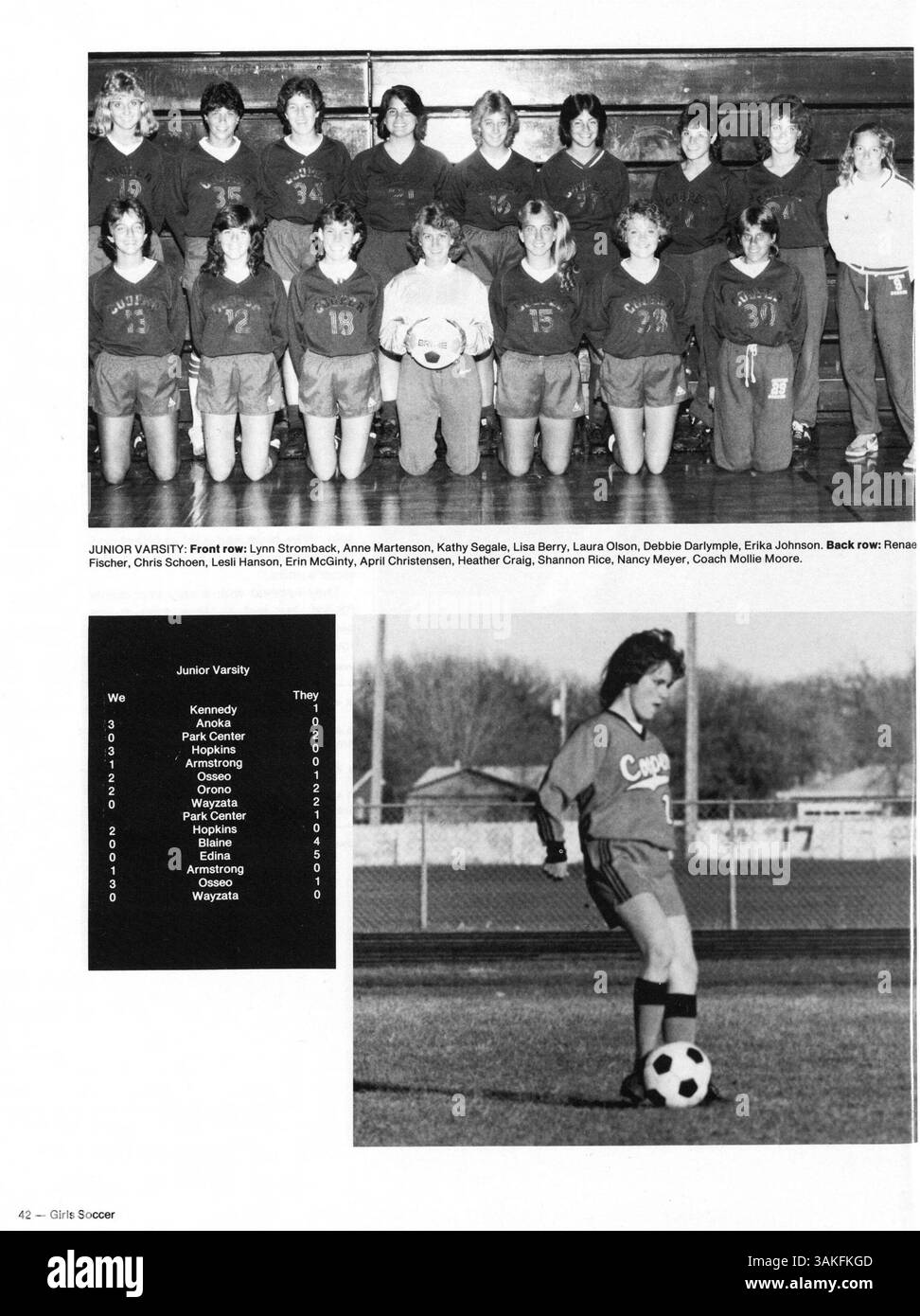 Talons 1985, l'annuaire de la Cooper High School, Robbinsdale, décrit une année complète de vie scolaire de 1984 à 1985, mettant en vedette les étudiants, les professeurs, les sports et les activités parascolaires. Banque D'Images