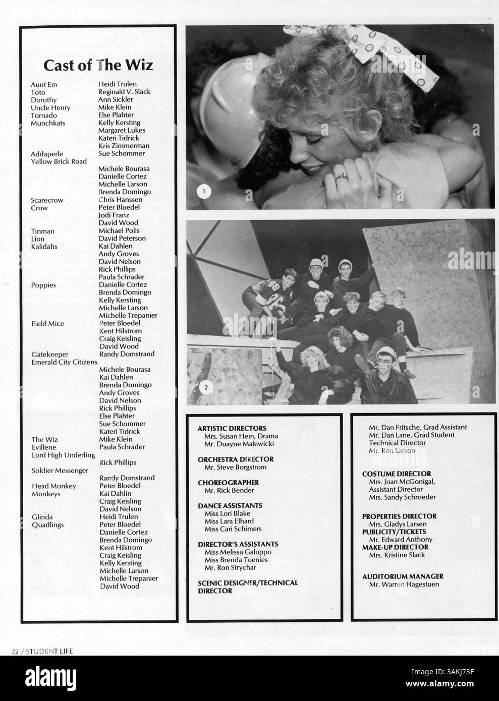 Cet annuaire pour la classe de 1986 de Park Center High School met en lumière les expériences académiques et sociales des élèves, y compris leurs clubs, équipes sportives et événements scolaires importants. Banque D'Images