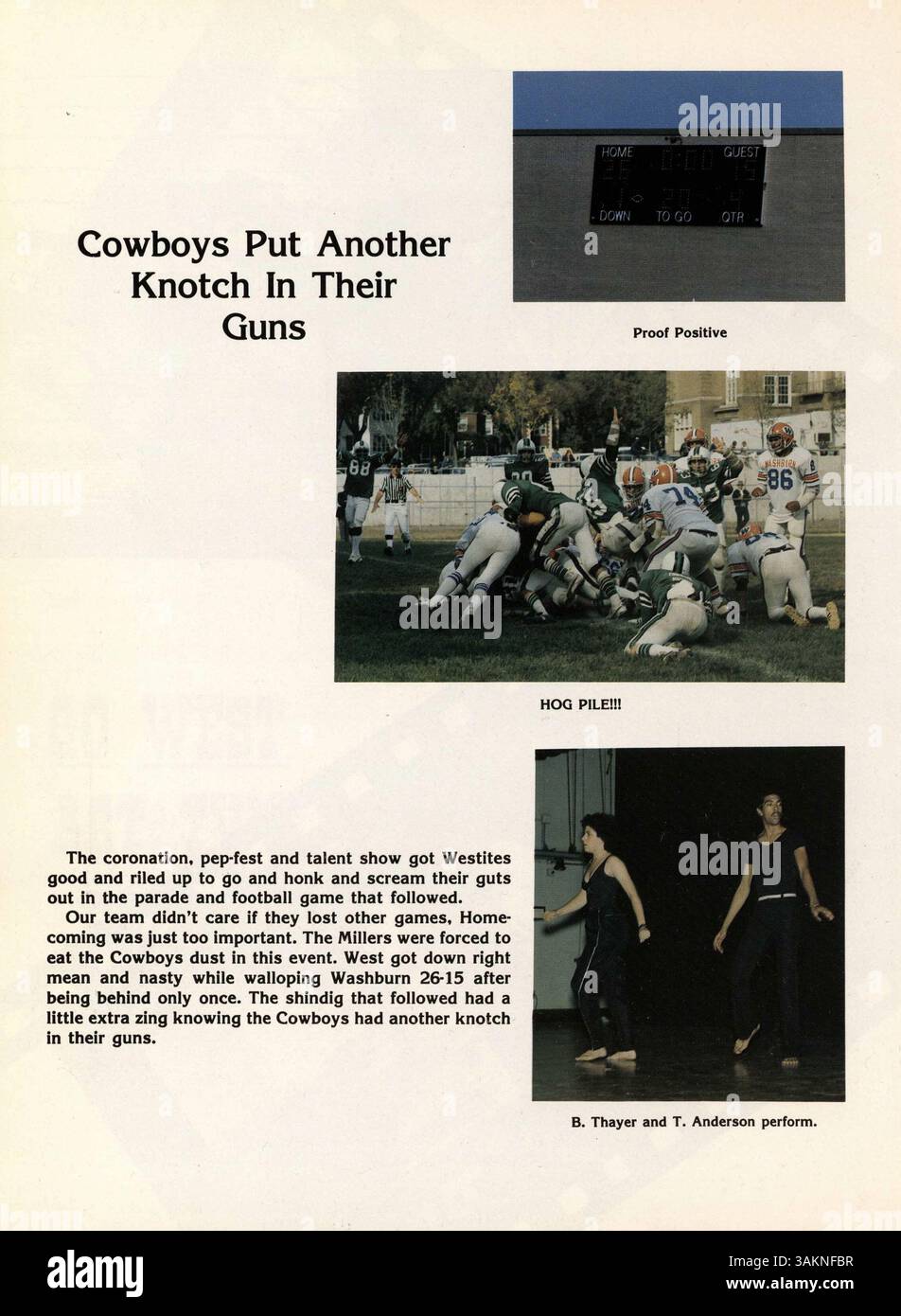 Hesperian, le West High Yearbook 1980, couvre l'année scolaire 1979-1980 avec des images et des descriptions d'élèves, d'enseignants, d'athlétisme et de divers événements scolaires. Banque D'Images