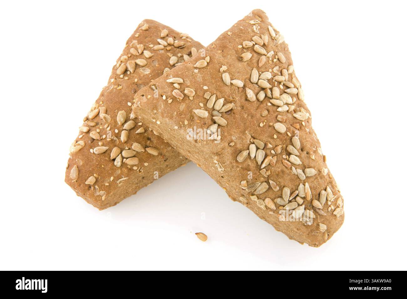 Petits pains brun sain avec grain sur le dessus Banque D'Images