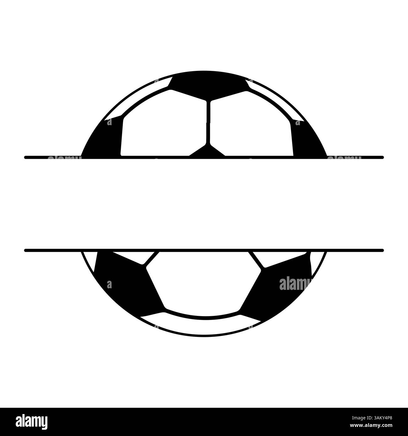 Elément graphique sport dynamique pour bannière de ballon de football divisée Illustration de Vecteur
