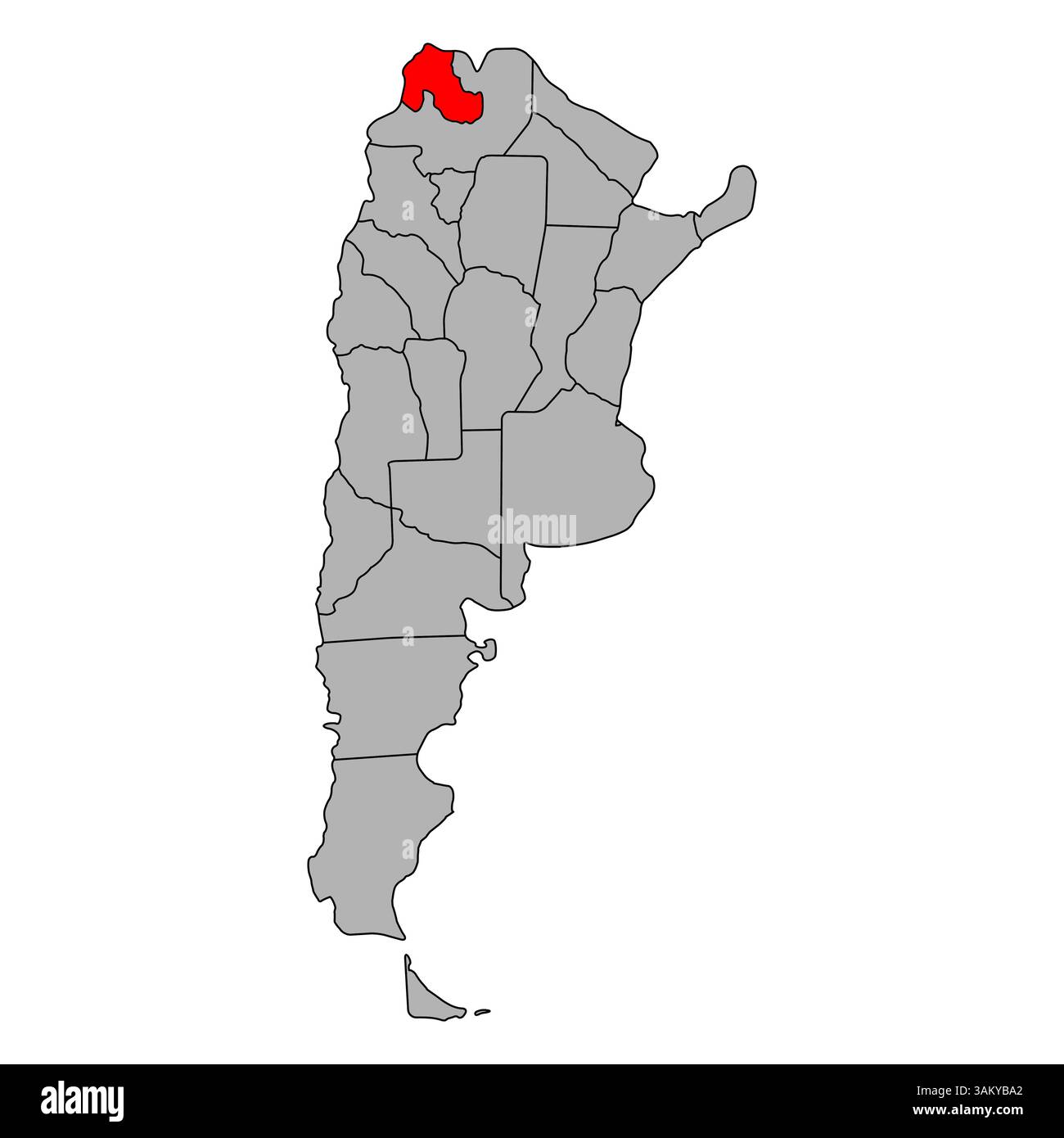 Jujuy de la forme de symbole de carte Argentine, illustration vectorielle d'icône de voyage web . Illustration de Vecteur