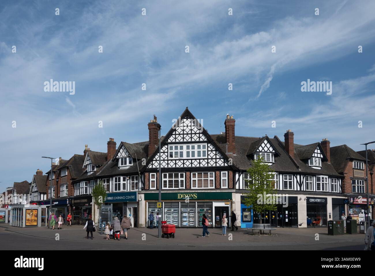 Centre-ville de Solihull à Station Road/Poplar Road, West Midlands, Angleterre, Royaume-Uni Banque D'Images