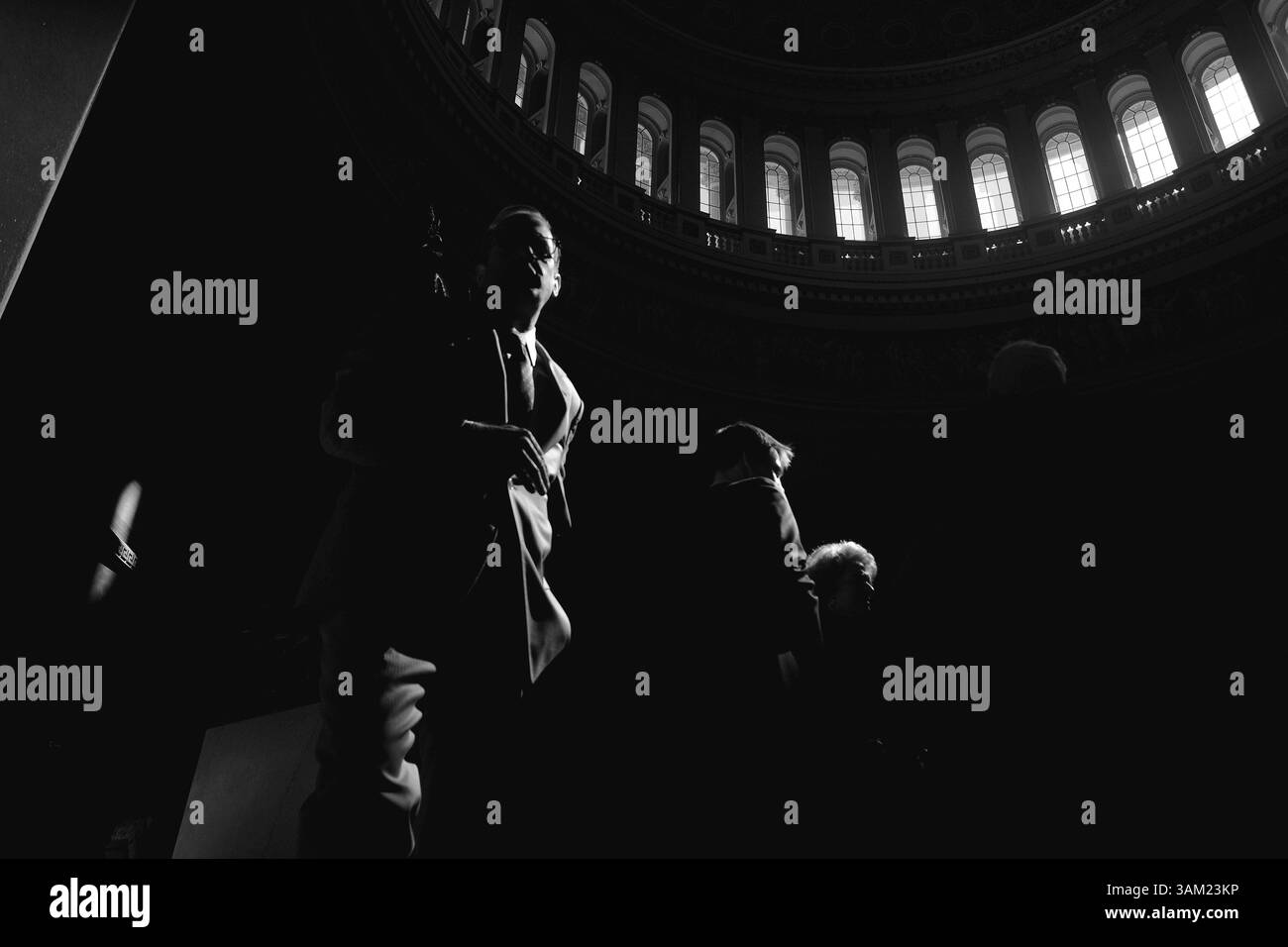 27 février 2014 - Washington, DC, États-Unis - les visiteurs peuvent admirer les œuvres d'art et les sculptures à l'intérieur de la rotonde du Capitole, jeudi 27 février 2014. (Crédit image : © Astrid Riecken/MCT/ZUMAPRESS.com) Banque D'Images