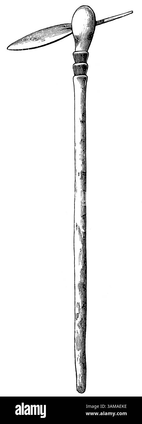 Peanut Club de Unyamwesi. Culture africaine et antiquités. Publication de l'encyclopédie Meyers, vol. 7, Leipzig, Allemagne, 1910. Banque D'Images