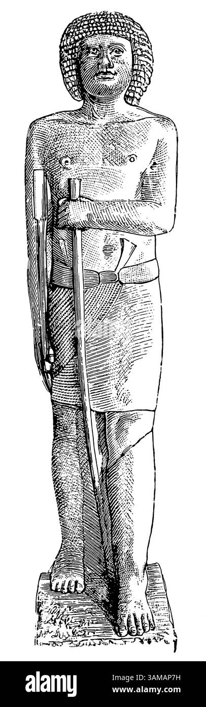 Statue de SEPA. Saqqara, complexe de Djéser, ancien Empire, dynastie III Égypte ancienne. Banque D'Images