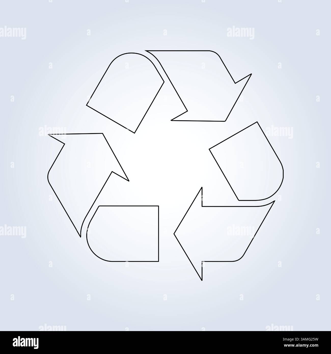 Recyclez les icônes de contour, les symboles, les signes modernes, les pictogrammes linéaires, l'art vectoriel Illustration de Vecteur