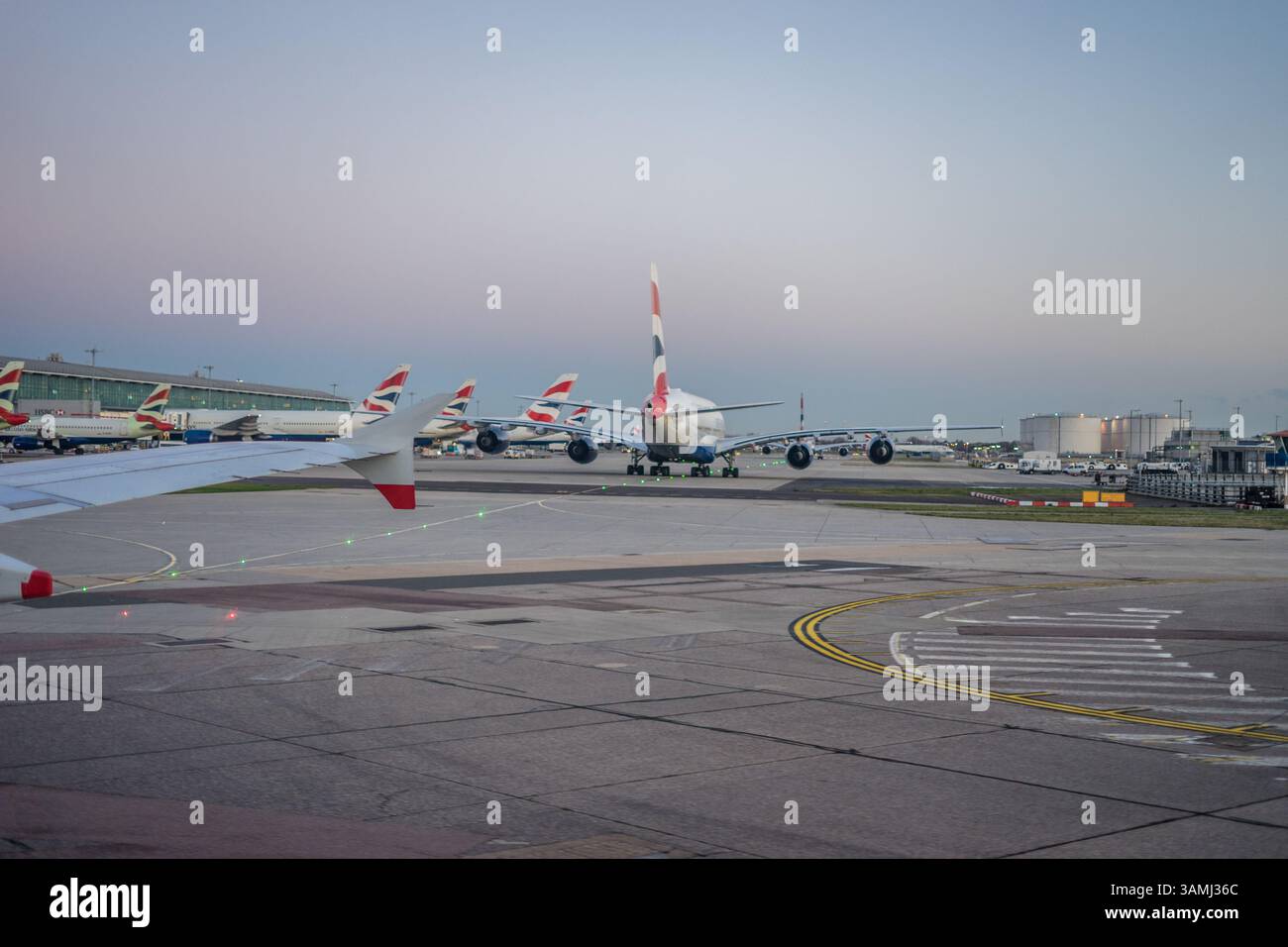 Heathrow, Londres - 28 janvier 2019 : avion British Airways à l'aéroport de Heathrow, Londres Banque D'Images