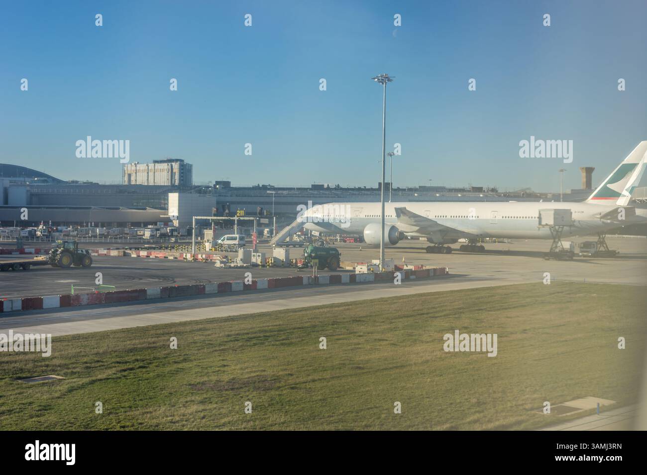 Heathrow, Londres - 28 janvier 2019 : avion Cathay Pacific Airways à l'aéroport de Heathrow, Londres Banque D'Images