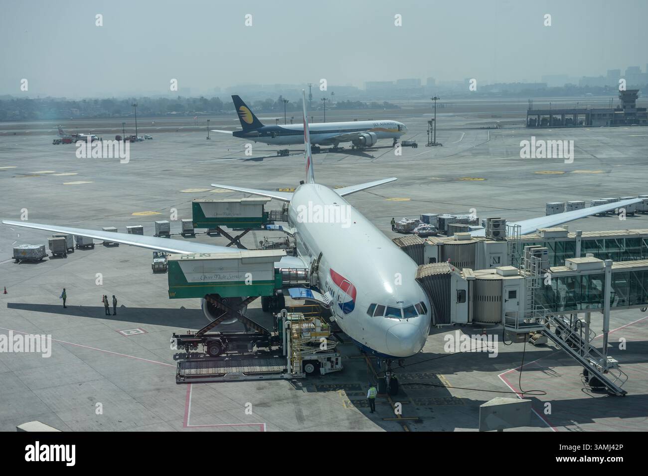 Mumbai, Inde - 18 février 2019 : avion British Airways au terminal T2 de l'aéroport chatrapati Sivaji de Mumbai, Inde Banque D'Images