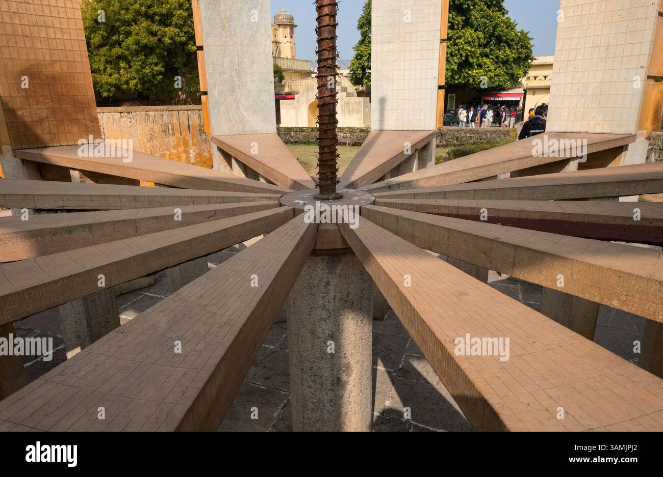 L'observatoire astronomique Jantar Mantar Jaipur Rajasthan Inde Banque D'Images
