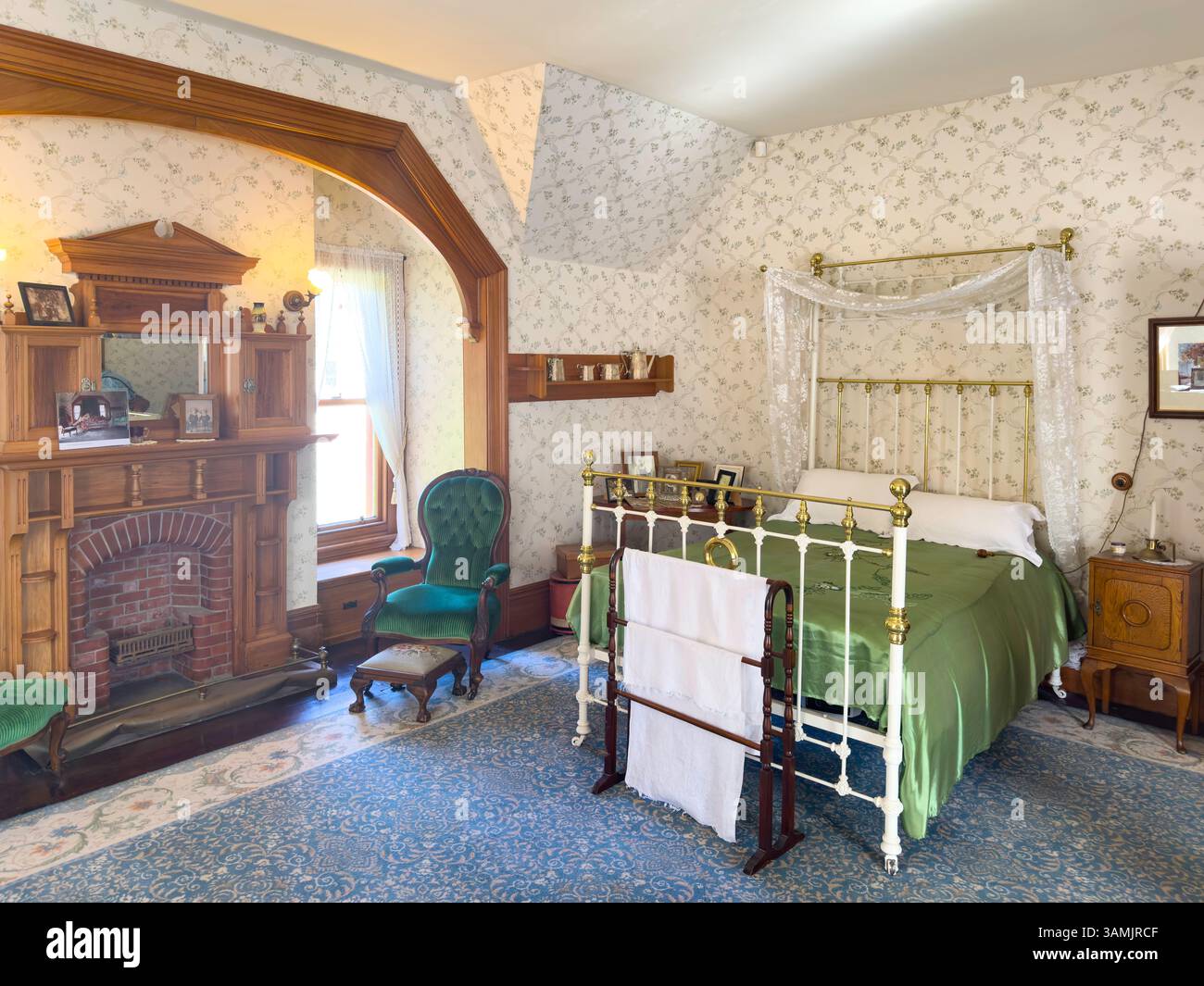 Jane Deans Bedrooms, Riccarton House & Bush, Kahu Road, Fendalton, Christchurch (Ōtautahi), Canterbury Region, nouvelle-Zélande Banque D'Images