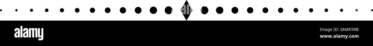 Ligne de séparation décorative en pointillés. Elément séparateur de texte à bordure géométrique abstraite Illustration de Vecteur