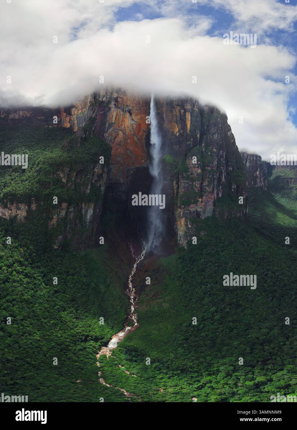 Vue aérienne d'Angel Falls, Venezuela Banque D'Images
