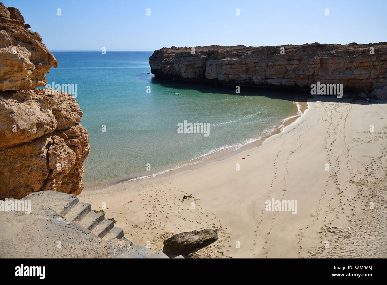 Sultanat d'Oman. Belle plage Al-Khesah - Shiya près de sur Banque D'Images