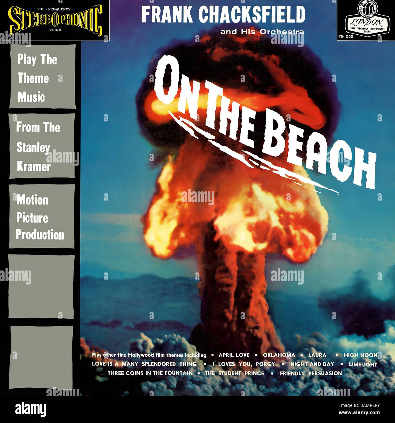 Frank Chacksfield - on the Beach - couverture de disque vinyle vintage Banque D'Images