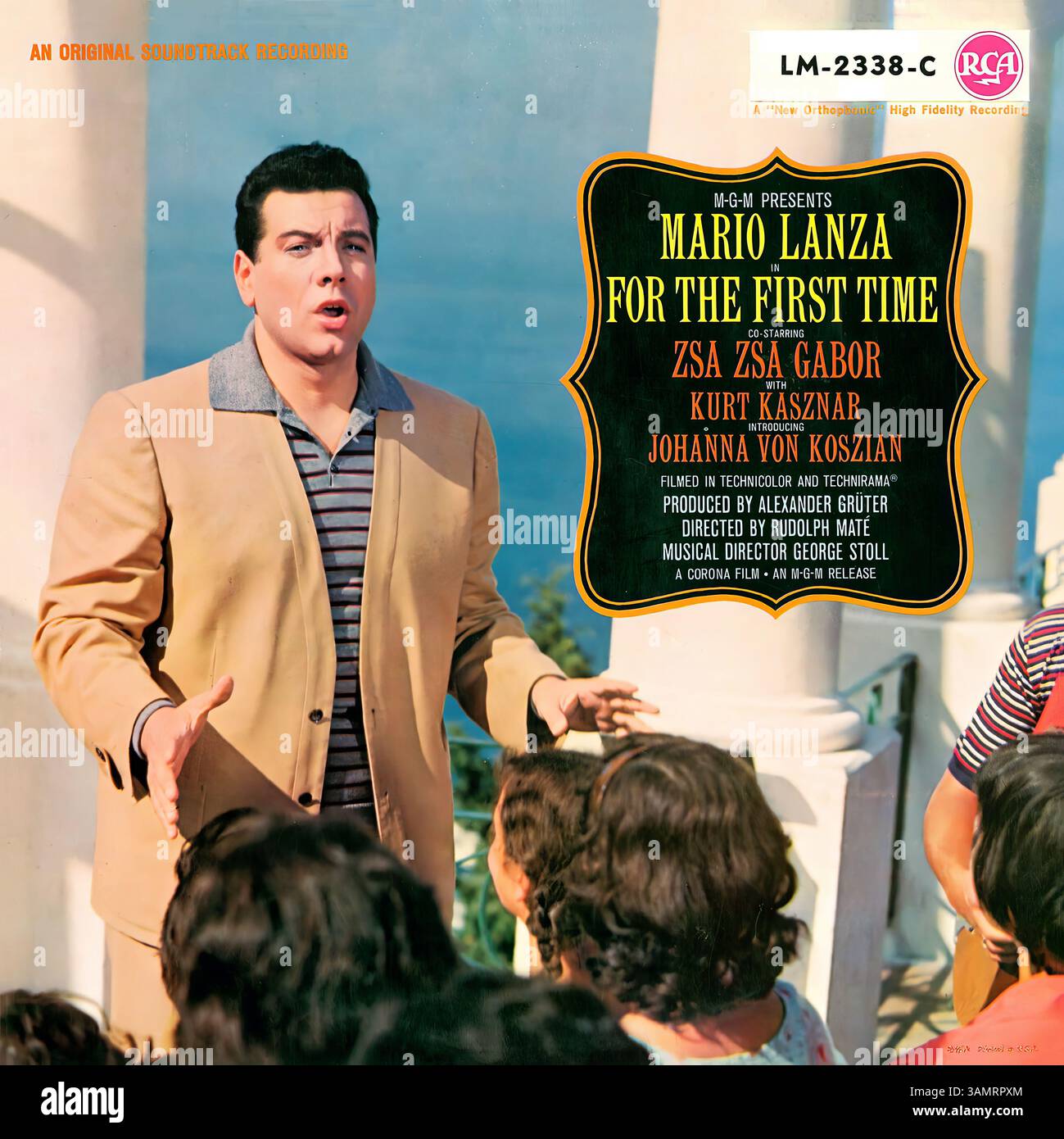 Mario Lanza - pour la première fois - couverture de disque vinyle vintage Banque D'Images