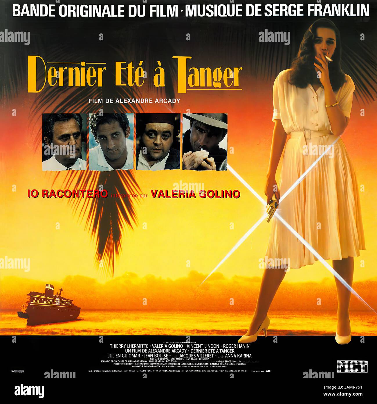 Serge Franklin - dernier été à Tanger - couverture de disque vinyle Vintage Banque D'Images