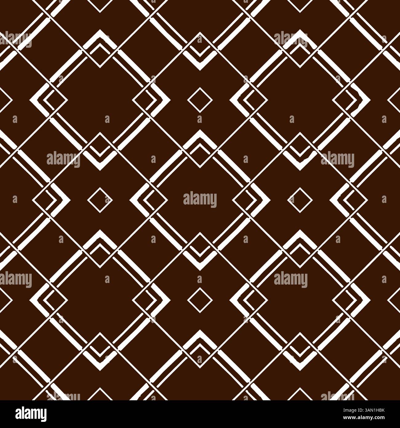 Ornement abstrait et géométrique de forme . motif de répétition sans couture fond marron beige. art décoration maison imprimé tissu de mode textile. Banque D'Images