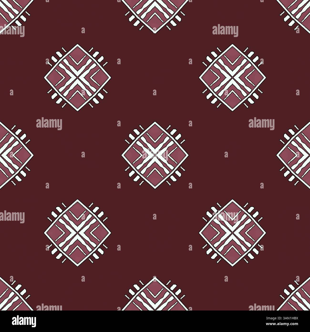 Ornement abstrait et géométrique de forme . motif de répétition sans couture fond marron beige. art décoration maison imprimé tissu de mode textile. Banque D'Images