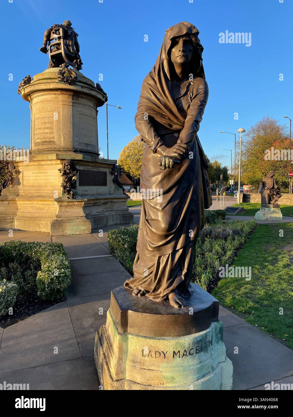 Lady Macbeth, le mémorial Gower, Bancroft Gardens, Stratford-upon-Avon, Warwickshire, Banque D'Images