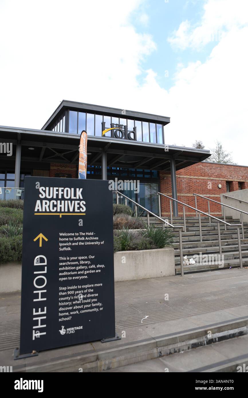 Archives du Hold Suffolk Ipswich Suffolk UK Banque D'Images