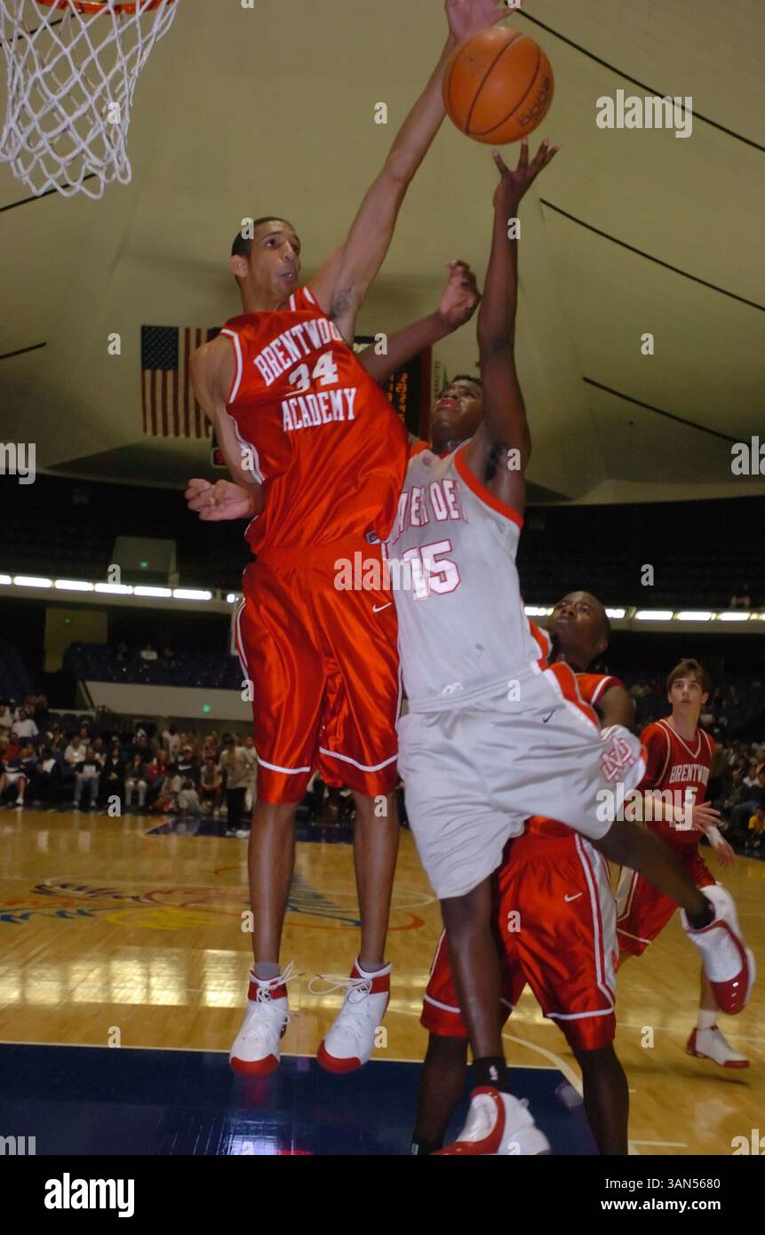 Brandan Wright 6-9 201 Power Forward, Brentwood Academy, Nashville (TN) Brandon est considéré comme le joueur #2 à l'échelle nationale pour la promotion de 2006 (crédit image : © PHOTOGRAPHER/Cal Sport Media) Banque D'Images