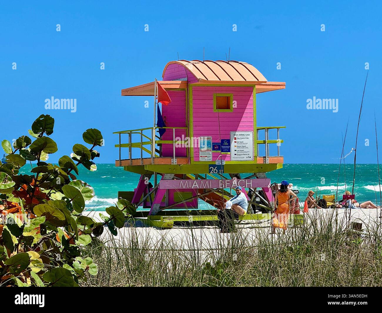 Station Lifeguard de Miami Beach Banque D'Images