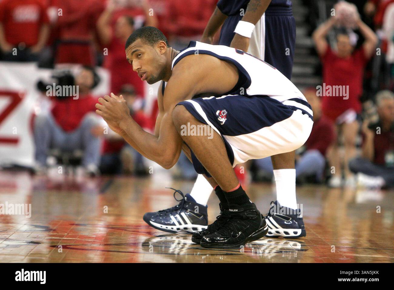 L'ancien garde de Fresno State Quinton Hosley dans le match avec le Nevada au Save Mart Center à Fresno, CA 8 février 2007. Le Nevada a gagné 81 à 68.(image crédit : © Phil Hawkins/Cal Sport Media) Banque D'Images