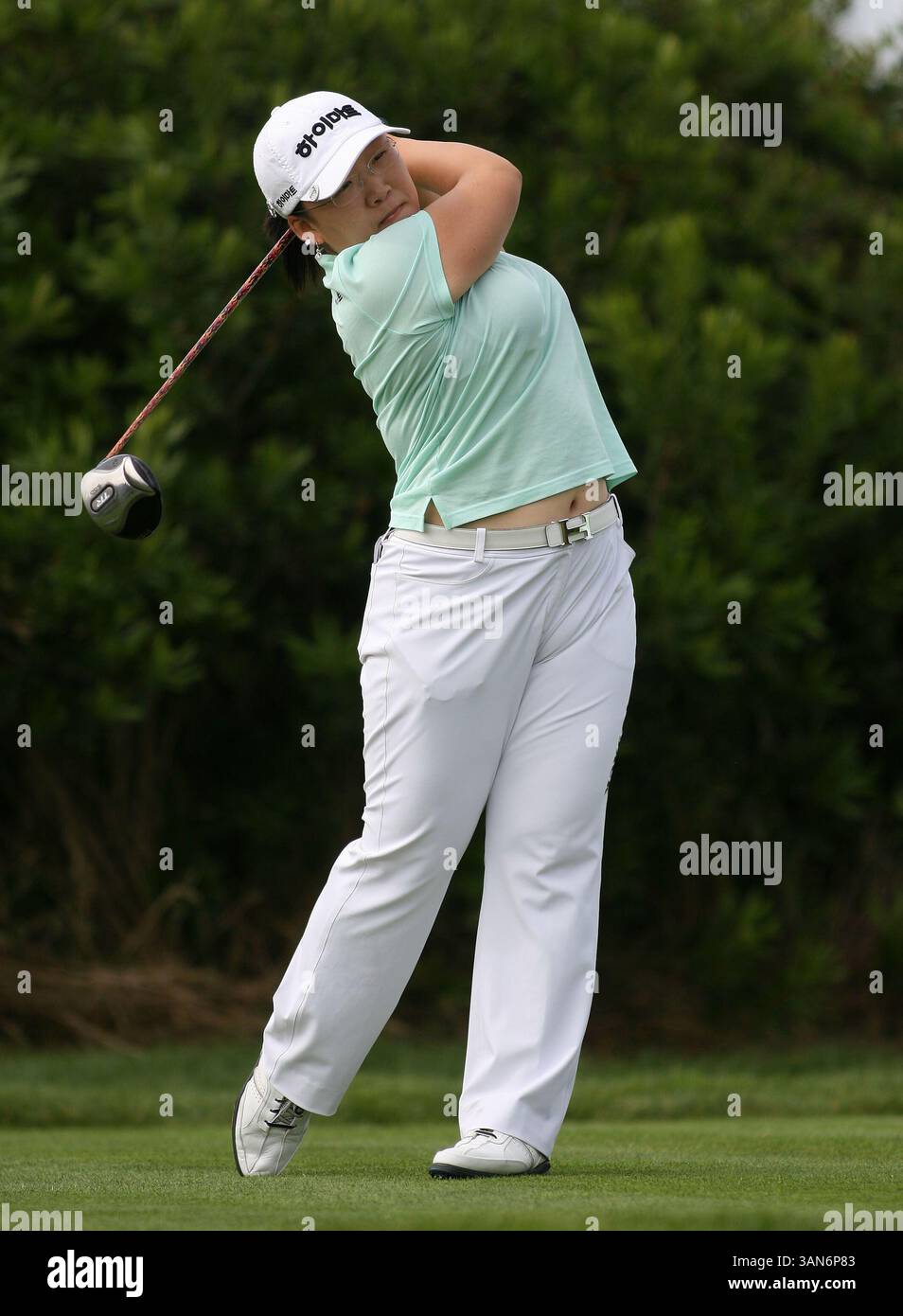 3 octobre 2008 : Ji-Yai Shin en action lors de la deuxième manche du Championnat du monde Samsung LPGA au Half Moon Bay Golf Links à Half Moon Bay, en Californie. David Godinez/Cal Sport Media. (Crédit image : © Cal Sport Media/ZUMA Press) Banque D'Images